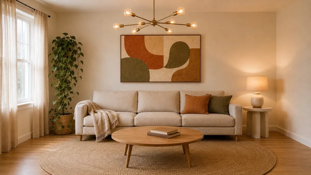 A warm, beautifully finished living room that feels complete and intentional